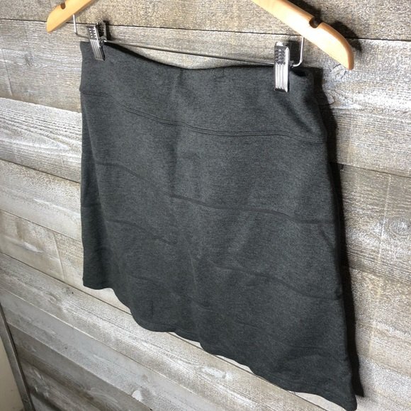 Athleta small grey zipper front strata ponte front midi skirt - Picture 4 of 4